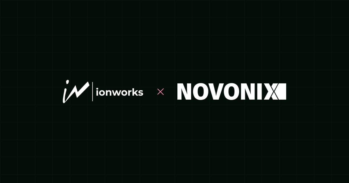 Ionworks collaborates with NOVONIX Battery Technology Solutions